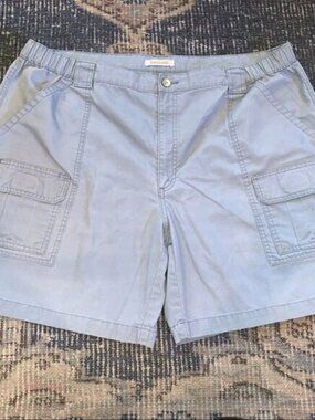 Savane Men's blue mirage cargo hiking elastic sides shorts 44